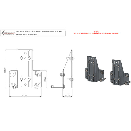 Classic Awning To Tent Bracket - The Bush Company