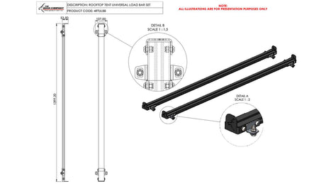 Rooftop Tent Load Bars - The Bush Company