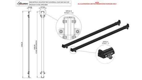 Rooftop Tent Load Bars - The Bush Company