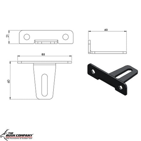 Flush Mount Bracket (2 in Set) - The Bush Company
