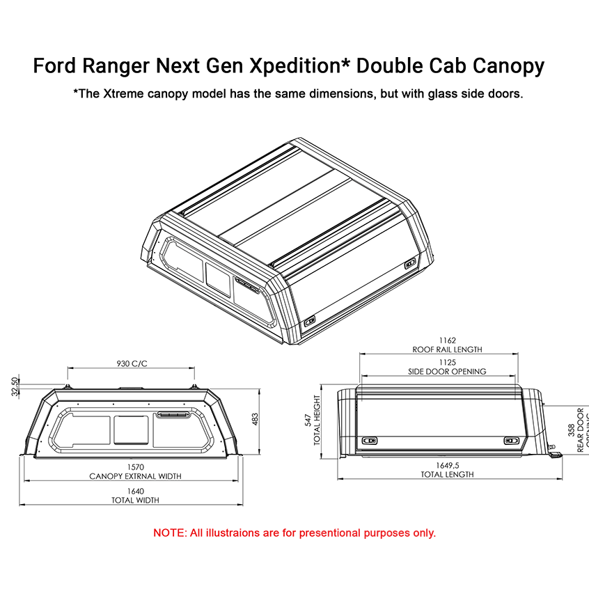 Ford Ranger Next Gen Dual Cab Xpedition CapRax Canopy by Rhinoman - The Bush Company