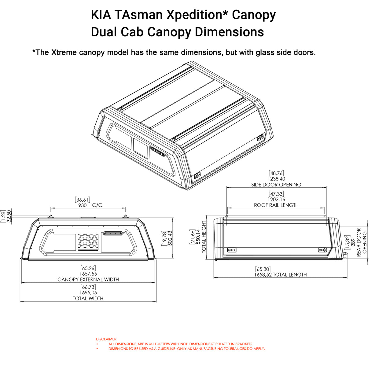 KIA Tasman Dual Cab Xpedition CapRax Canopy by Rhinoman - The Bush Company