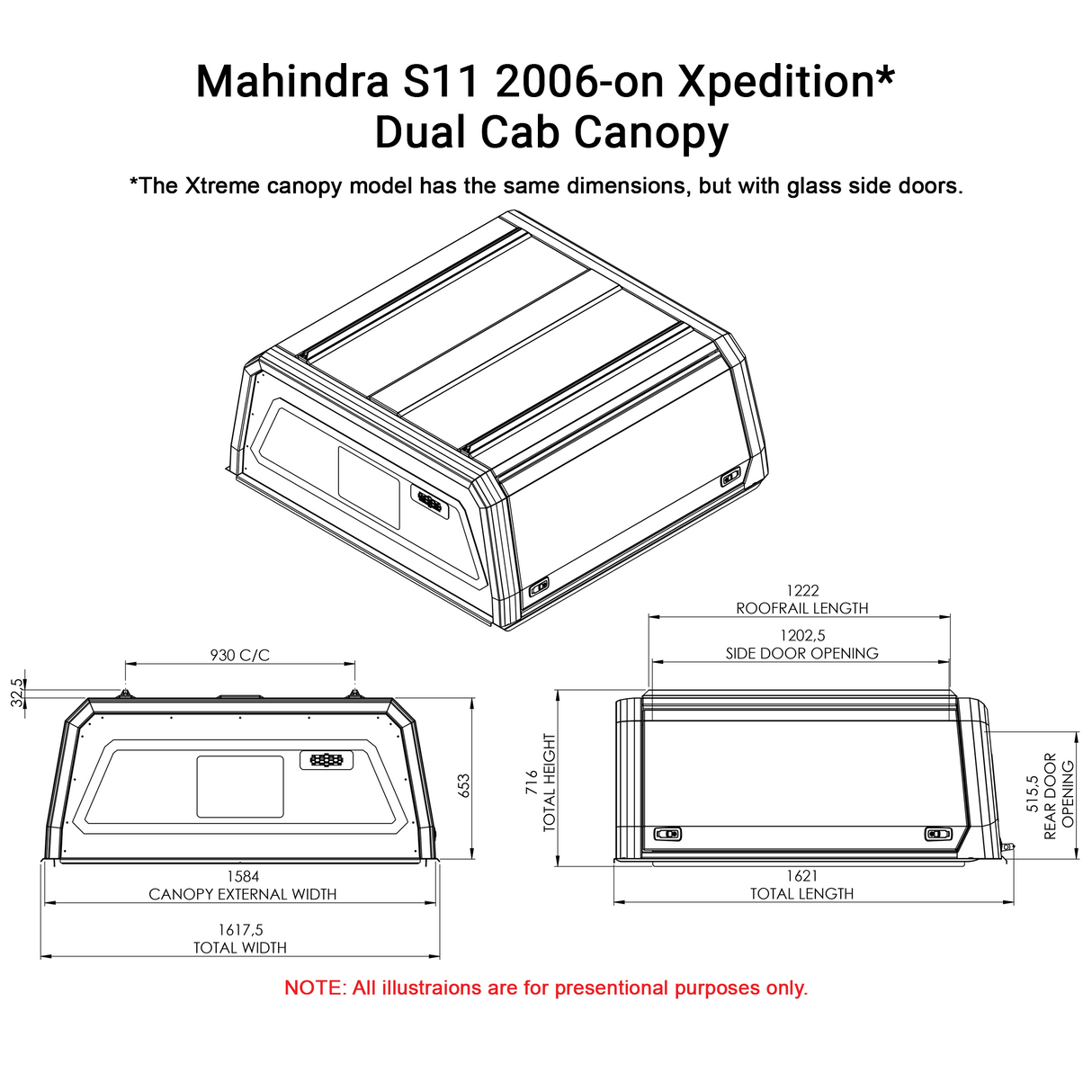 Mahindra S11 2006 - on Dual Cab Xpedition CapRax Canopy by Rhinoman - The Bush Company