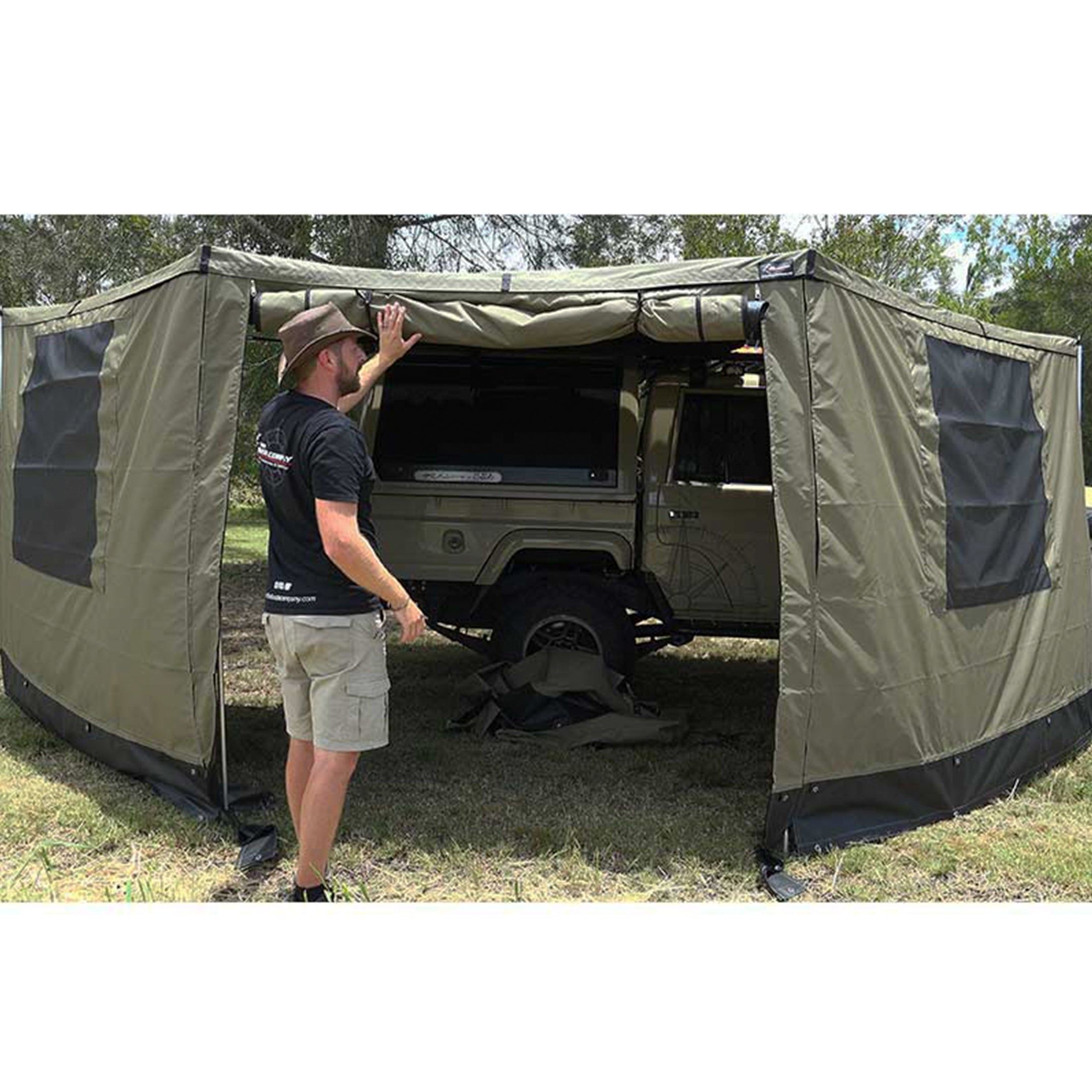 x-outgrow-x様 Wall Kit for 180 XT MAX Awning | Canvas Privacy Panels – Bush