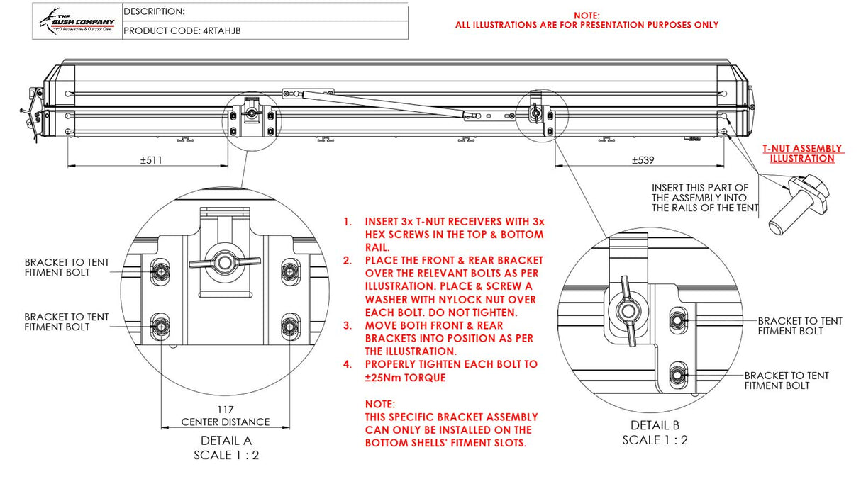 Hi - Lift Jack Mount Bracket - The Bush Company