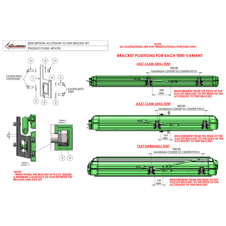 Accessory To Tent Bracket Set - Outhouse