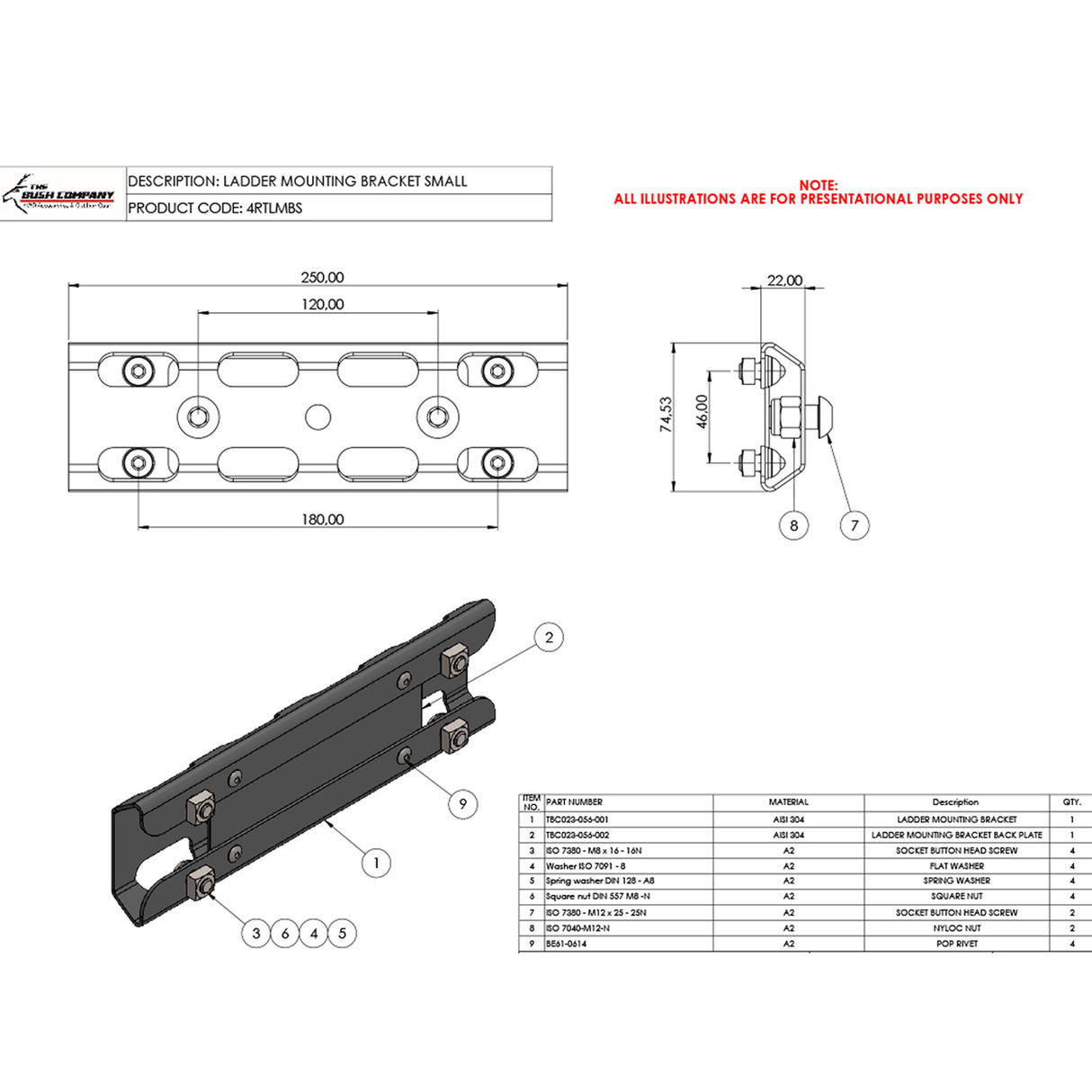 Ladder Mount Bracket - The Bush Company