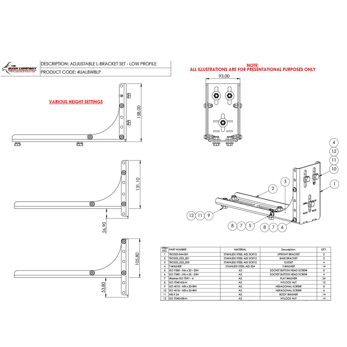 Low Profile L Bracket
