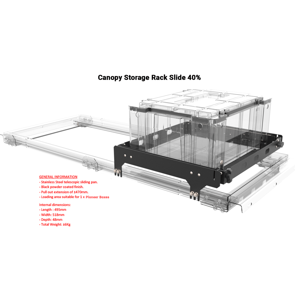 Pull Out Slides For Canopy Storage Rack - The Bush Company