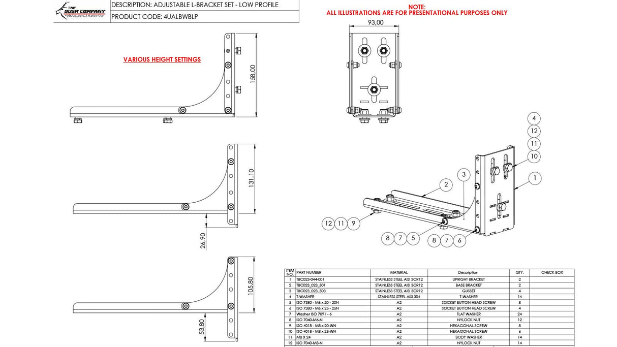 Low Profile L Bracket - The Bush Company