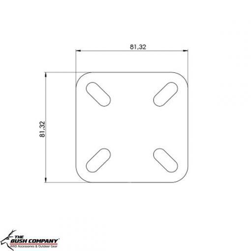 Flat Fitment Bracket (4 in Set) - line drawing