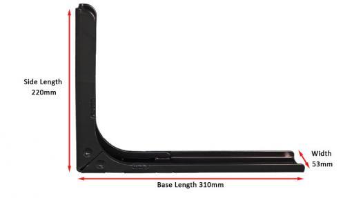 Awning Heavy Duty L Bracket - Long - side view